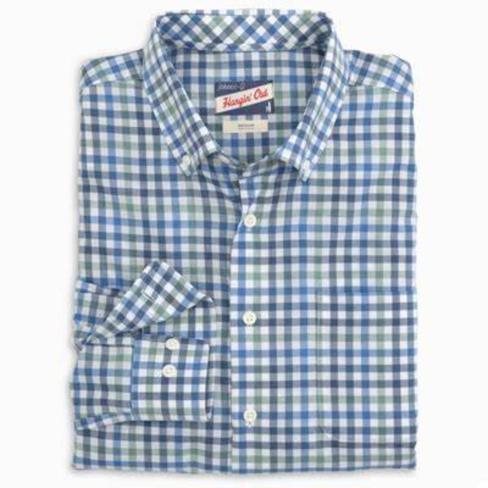 Men's Johnnie-O Hangin' Out Long Sleeve Button Down Check Shirt